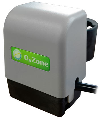 A view of the O3Zone Generator add-on that includes the air intake hose